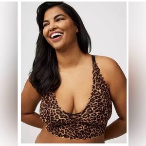Torrid Curve -Leopard Print Lace Bralette